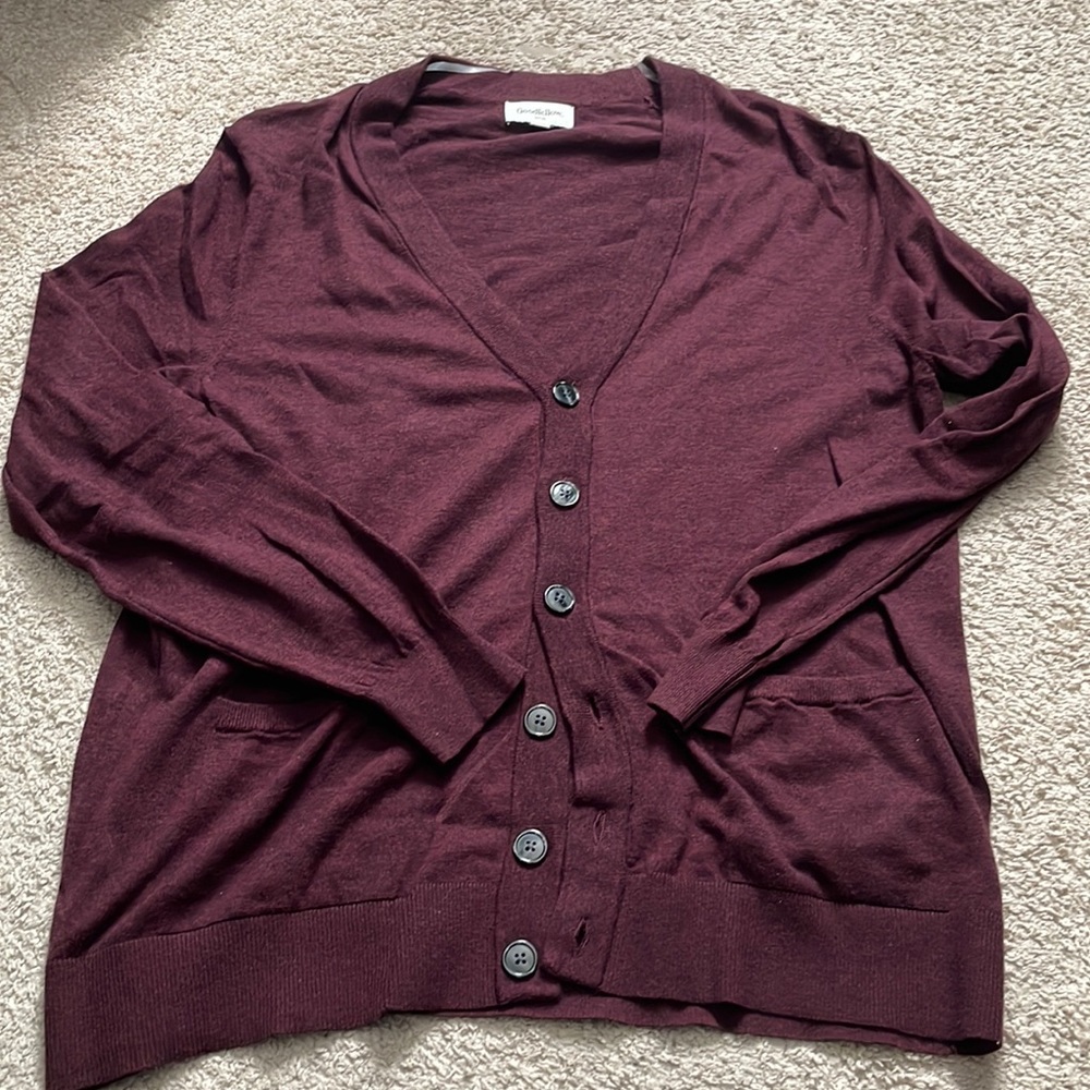 Goodfellow mens cardigan - burgundy